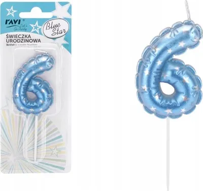 Immagine prodotto di Candele di compleanno Numeri 6 Candela per torta