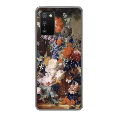 Produktbild von MuchoWow® Handyhülle Schutzhülle Hülle für Samsung Galaxy A03s Stilleben mit Blumen - Malerei - Alte Meister Silikon Softcase Handy Hülle - Schutz