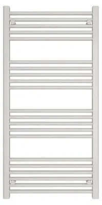 Produktbild von Badheizkörper Weiß 600 x 1200 mm – Handtuchheizkörper gerade, mit Seitenanschluss, 576 Watt, ohne Heizstab