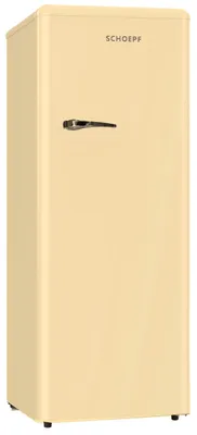 Produktbild von SCHOEPF Retro Vollraumkühlschrank / RKS245CR / Creme / 238 Liter Nutzinhalt / Vintage Style / LED-Beleuchtung / Retro Kühlschrank