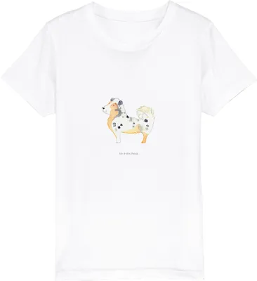 Produktbild von Mr. & Mrs. Panda Kleinkinder T-Shirt Hund Australien Shepherd 12-14 Jahre (152/164) - Weiß - Geschenk, Bio Kinder, Familienhund, Kindershirt, Teenager, Sprüche, Spruch