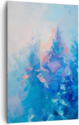 Produktbild von Bild auf Leinwand - Leinwandbild - Einteilig - Abstraktion blau gemalt - 80x120cm - Wand Bild - Wanddeko - Wandbilder - Leinwanddruck - Wanddekoration - Leinwand bilder - Wandbild - PA80x120-4570