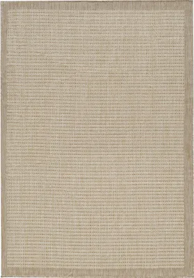 Image de Teppium Tapis intérieur extérieur 80x250 cm coureur beige lavable imperméable tissage plat pour couloir cuisine balcon terrasse jardin et entrée
