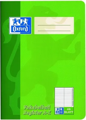 Produktbild von Vokabelheft mit Register A5 48 Blatt mit Register A-Z Packung mit 10 Stück