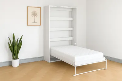 Produktbild von Kaiser Möbel Schrankbett Perfekt 120x200 ein vertikales, das Design und Funktionalität vereint Weiß