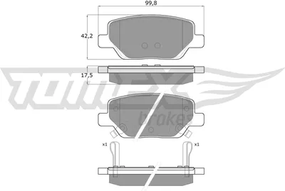 Produktbild von TOMEX brakes Bremsbeläge Satz Hinten Bremsklötze für FIAT TIPO Kombi (356) TX 18-20
