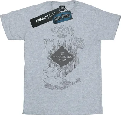 Obrázok produktu pre Harry Potter - Dámske tričko "The Marauder's Map" BI26426 (S) (Grey)
