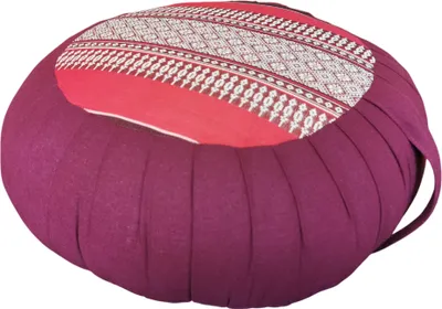 Obrázek produktu pro Jemné Asianliving thajské polštáře Kulatý sedací polštář D40xH17cm Jóga Meditační polštář Zafu Burgundy Červený thajský polštář Meditační matrace Kapok 301-E08