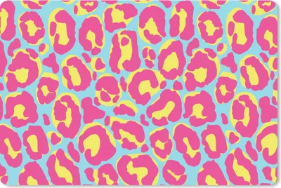 Produktbild von MuchoWow® Mauspad Mousepad Pantherdruck - Rosa - Gelb - Muster 27x18 cm - Mousepads - Maus Mat - Pad - Mausunterlage - Büroartikel - Desk Matten