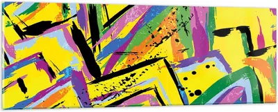 Produktbild von Bilder auf glas - Abstraktion modern - 90x30cm - Glasbilder - Wandbilder - Kunstdruck - zum Aufhängen bereit - Wanddekoration aus Glas - Glas Bilder - Wandbild auf Glas - Einteilig - GAB90x30-4111
