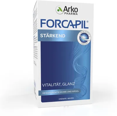 Immagine prodotto di ARKOPHARMA - FORCAPIL® Rinforzante - Per Capelli e Unghie - Vitalità - Lucentezza - 450 μg di Biotina - Rinforza la Fibra Capillare - Dai 15 Anni