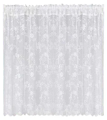 Produktbild von Stück Tüllvorhang, exquisiter romantischer dekorativer Polyester-Vorhang mit Spitze und Jacquard-Muster für Schlafzimmer, Wohnzimmer, Heimdekoration für Cafés