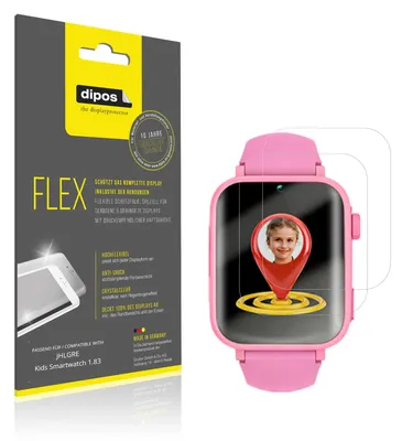 Immagine prodotto di 2x Pellicola protettiva per JHLGRE Kids Smartwatch 1.83, rivestimento al 100%, Protezione dipos Flex