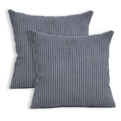 Immagine prodotto di Lumali - Cuscini decorativi in velluto a coste 40x40 cm, set da 2 federe, federe decorative in velluto a coste, federa color senape,