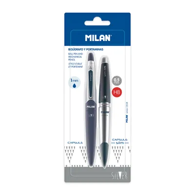 Zdjęcie produktu dla Długopis + ołówek mechaniczny Capsule Silver MILAN