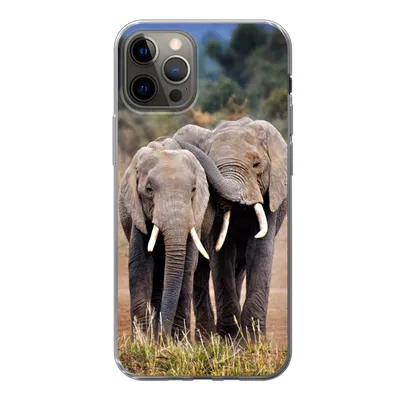 Produktbild von MuchoWow® Handyhülle Schutzhülle Hülle für iPhone 13 Pro Elefant - Tiere - Bäume - Natur Silikon Softcase Handy Hülle - Handy-Tasche