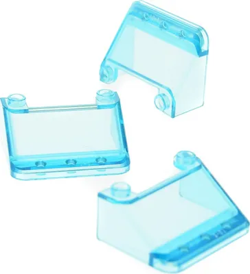 Image de 3x Lego Pare-brise 3x4x1 1/3 transparent bleu clair voiture fenêtre 57783