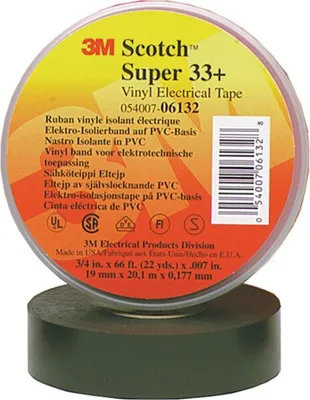 Image de Scotch 33+ 19X20 Ruban isolant 19MM 20M PVC Noir Premium