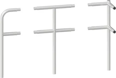 Produktbild von Schake Mittelpfosten/Standpfosten Stahlrohr Ø 48 mm als Schutzgeländer variabel steckbar zum Einbetonieren feuerverzinkt