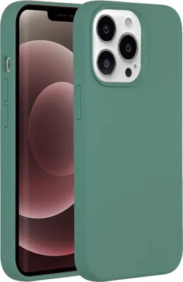 Immagine prodotto di Custodia in silicone liquido Accezz per iPhone 13 Pro Max - Verde scuro