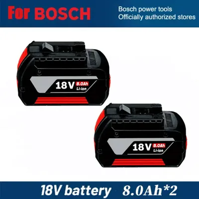 Produktbild von 18V Akkupack für Elektrowerkzeuge - Li-Ion Werkzeugakku - 8,0Ah 8000mAh - Wiederaufladbar - Ersatzakku - 2er Pack