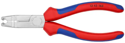 Produktbild von Abmantelungszange 1345165 (rot/blau, mit Seitenschneider)