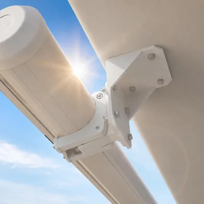 Produktbild von Eclipse Adapter zur Deckenhalterung für Vollkassettenmarkisen Weiß, KI-generiertes Bild