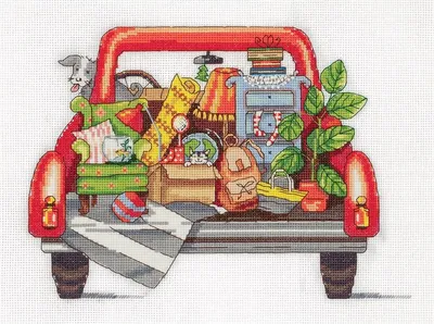 Productafbeelding van Panna kruisstikset "Housewarming Party", 27x20 cm, met telpatroon