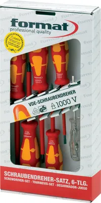 Produktbild von Format Schraubendreher-Satz VDE mit Spannungsprüfer PH 6-teilig
