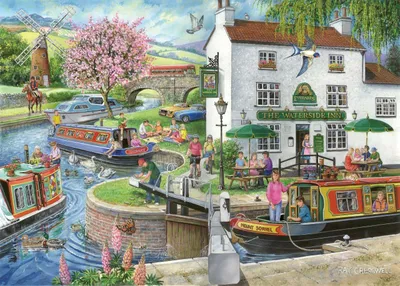 Produktbild von House of Puzzles House of Puzzles Puzzle - By The Canal 1000 Teile Puzzle