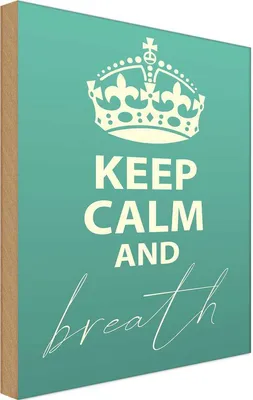 Produktbild von vianmo Holzschild 40x30 cm Keep Calm and breath