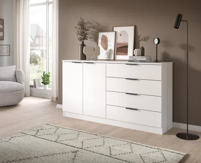Produktbild von Kommode >Kopenhagen< in Weiß - 148x80x35cm (BxHxT)
