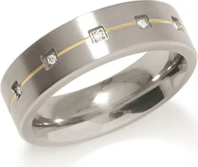 Produktbild von Boccia Damenring Titan mit Diamanten 0101-19 53
