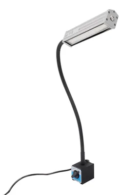 Image de Lampe de travail LED avec aimant – lampe pour machine à coudre et perceuse à colonne – col de cygne flexible – étanche IP67 – base magnétique – prise européenne 220V – noire