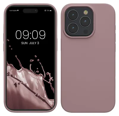 Produktbild von kwmobile Handyhülle für iPhone 15 Pro Hülle, für iPhone 15 Pro Case - Hülle Silikon - kabelloses Laden - Nude Lilac