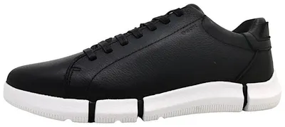 Imagen del producto de Zapatos de hombre Geox, tipo mocasín con cordones, color negro, para uso casual