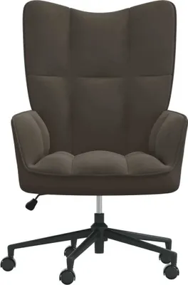 Image de vidaXL Fauteuil relax gris foncé velours