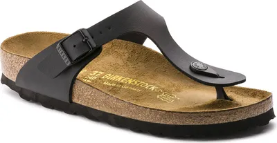 Produktbild von Birkenstock Gizeh Schwarz Normal Fußbett - Damen Hausschuhe - 043691