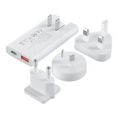 Immagine prodotto di Choetech PD6011 PD65W GaN mini caricatore da viaggio sottile USB-A+C (bianco)