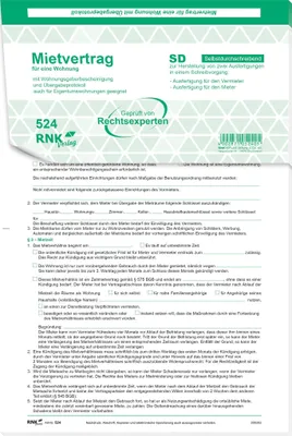 Produktbild von RNK 10 Verlag 524/10 Mietverträge fuer Wohnungen