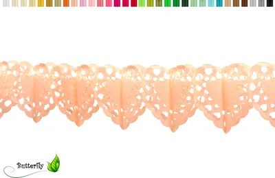 Produktbild von 4 Meter Papiergirlande Herzen, Farbauswahl:apricot 714