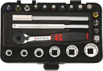 Produktbild von Würth Multi Steckschlüsselsatz / Set 1/4 Zoll ZEBRA 23 tlg. ( 0965 11 23 )