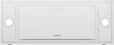 Produktbild von Klarstein TurboMax Dunstabzugshaube Unterbau, 75-cm-Unterbauhaube, 400 m³/h Luftdurchsatz, , LED-Beleuchtung, 3 Gebläsestufen, Kohlefilter, Weiß
