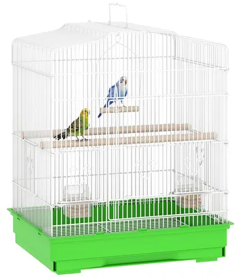 Produktbild von PawHut Vogelvoliere Vogelkäfig Stahlvoliere mit Ständer Vogelhaus Grün