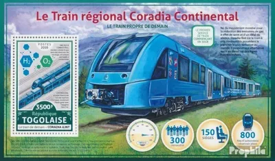 Produktbild von Briefmarken Togo 2016 Mi Block 1389 (kompl. Ausgabe) postfrisch Züge