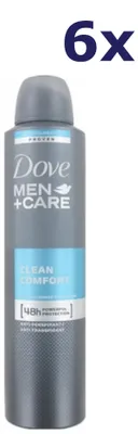 Produktbild von 6x Dove Deospray für Männer – Care Clean Comfort 250 ml