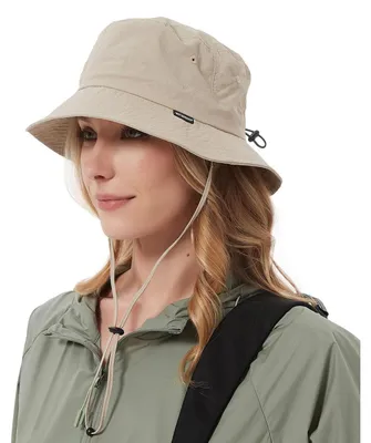 Produktbild von Regenhut Damen Herren Wasserdicht UV Schutz UPF50 Outdoor Faltbar Beige Einheitsgröße