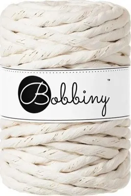 Obrázek produktu pro Bobbiny Macrame Cord 9 mm 30 m Golden Natural Šňůra