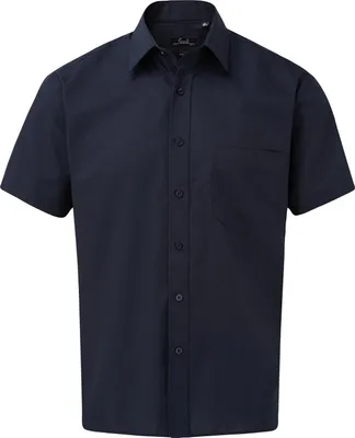 Produktbild von Premier Herren Popelin-Hemd, kurzärmlig PC3227 (20) (Marineblau)