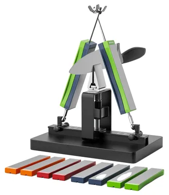 Immagine prodotto di Affilacoltelli, angolo regolabile, 8 lame in diamante, colore nero, taglia L